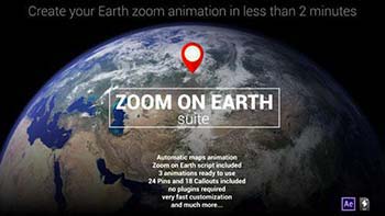افترافکت Zoom On Earth Suite