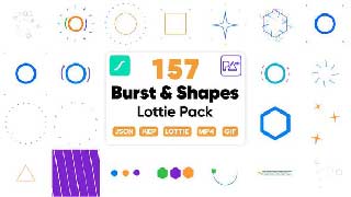 157 Bursts Shapes Lottie Pack