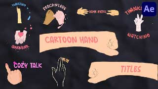 Cartoon Hands Titles for After Effects