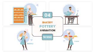 Bakery Pottery Illustration Animation Scene