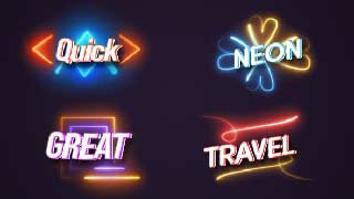 Neon Titles Animation