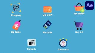 Shopping Icons And Titles for After Effects