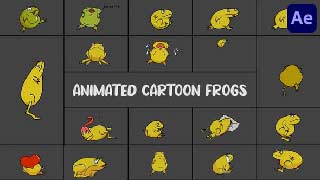 Animated Cartoon Frogs for After Effects