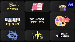 Sticker School Titles for After Effects