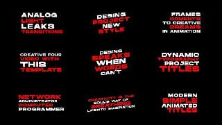 Typography Titles 0 2 After Effects