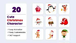 Cute Cartoon Christmas Character