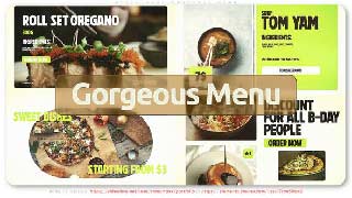 Restaurant Gorgeous Menu