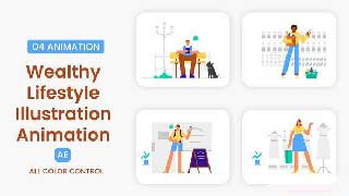 Wealthy Lifestyle Illustration Pack