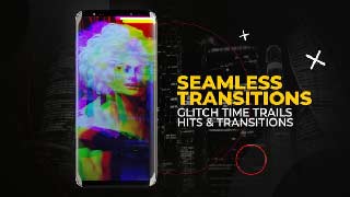 Vertical Glitch Time Trail Effects and Hits After effects