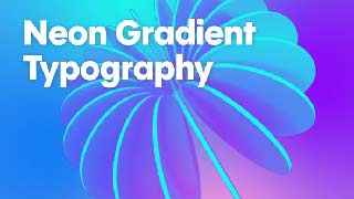 Neon Gradient Typography